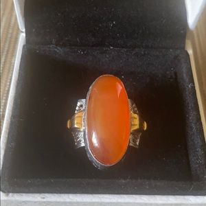 Sterling Silver and Gold 10k vintage ring